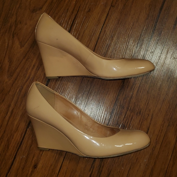 Coach Beige "Rileigh" Wedges - Picture 6 of 7